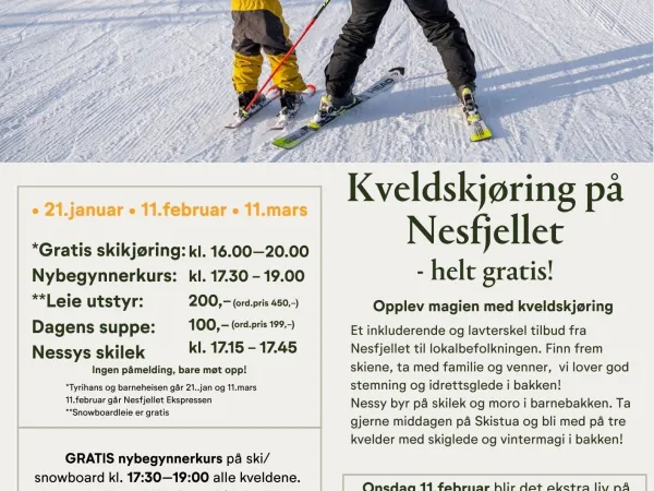 Gratis kveldskjøring på Nesfjellet