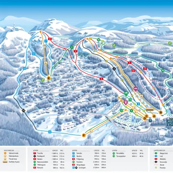 Løypekart Nesfjellet Alpin