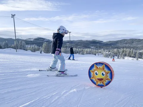 Liten skikjører i Nessy Land