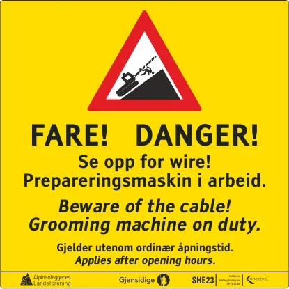 Fareskilt anleggsarbeid